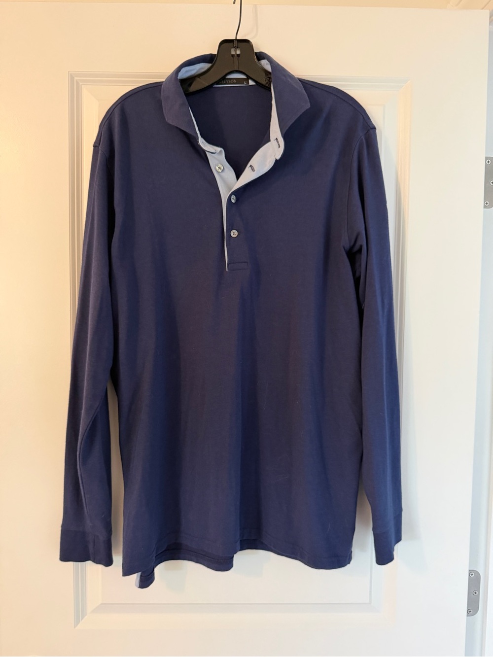 Greyson Classic Long-Sleeve Polo Shirt - Navy
